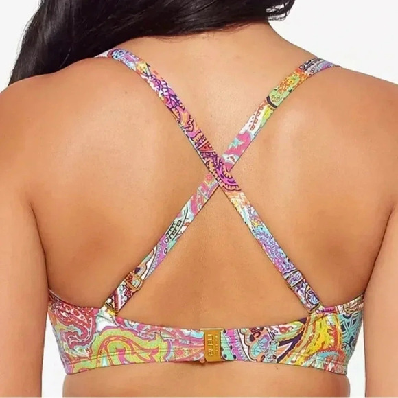 BLEU BY ROD BEATTIE
Bohemian Paradise Shirred Underwire Bikini Top NWT 34DD - Picture 8 of 9